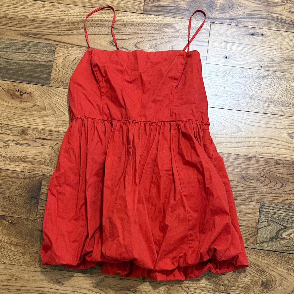 Abercrombie & Fitch red bubble skirt mini dress
